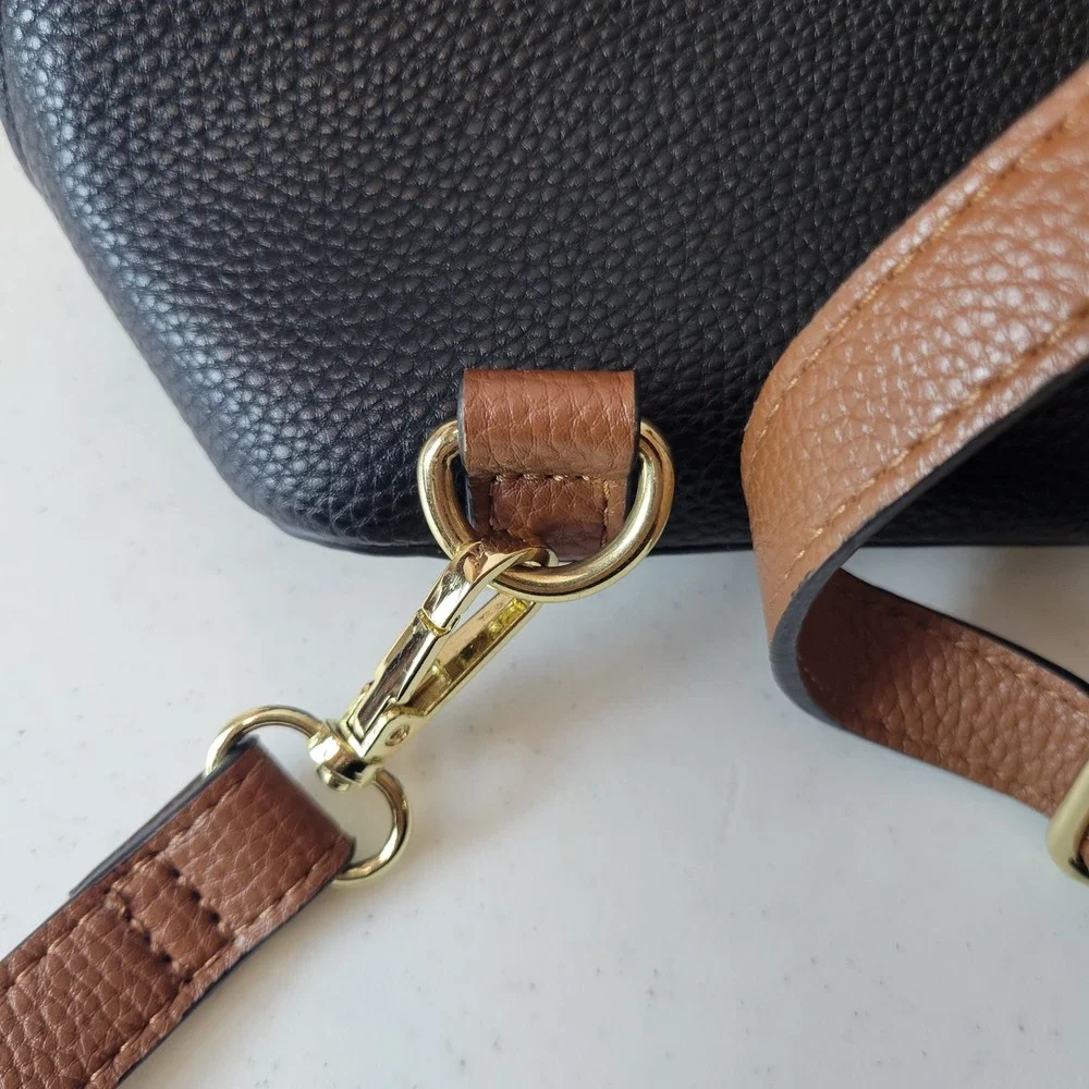 Nanette Lepore Convertible Backpack Crossbody Women Colorblock Vegan Leather